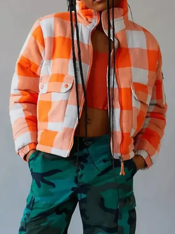The Chi S05 Tiffany Orange Checkered Jacket