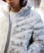 The Chi S5 E8 Grey Marble Print Puffer Jacket