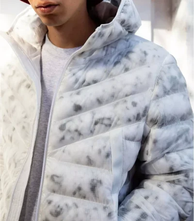 The Chi S5 E8 Grey Marble Print Puffer Jacket