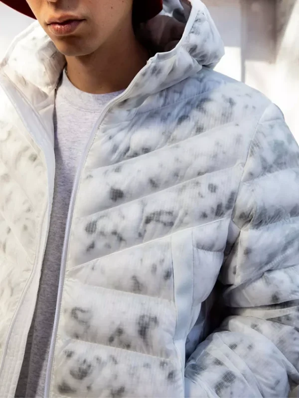 The Chi S5 E8 Grey Marble Print Puffer Jacket
