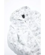 The Chi S5 E8 Grey Marble Print Puffer Jacket