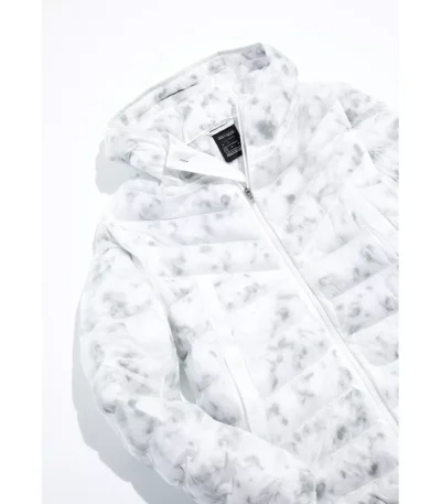 The Chi S5 E8 Grey Marble Print Puffer Jacket