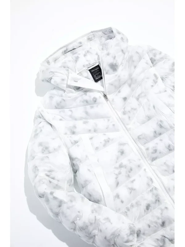 The Chi S5 E8 Grey Marble Print Puffer Jacket