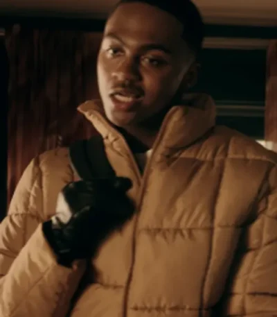 The Chi Season 6 Bakari Yellow Quitled Jacket