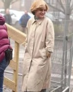 The Crown S04 Emma Corrin Cotton Trench Coat