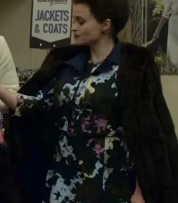 The Crown S04 Helena Bonham Carter Fur Coat