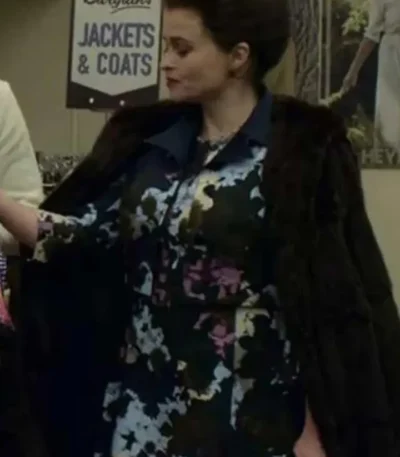 The Crown S04 Helena Bonham Carter Fur Coat