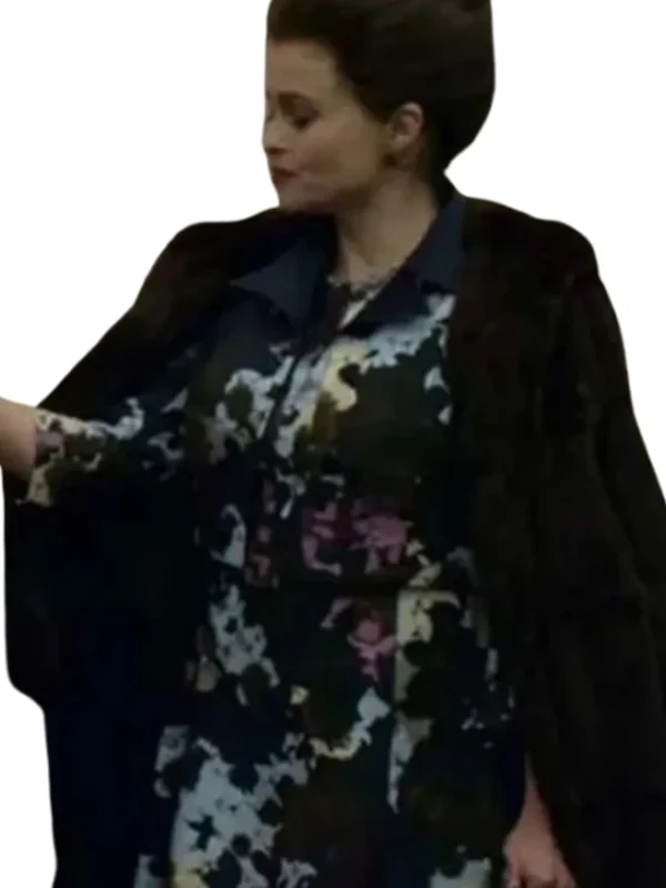 The Crown S04 Helena Bonham Carter Fur Coat