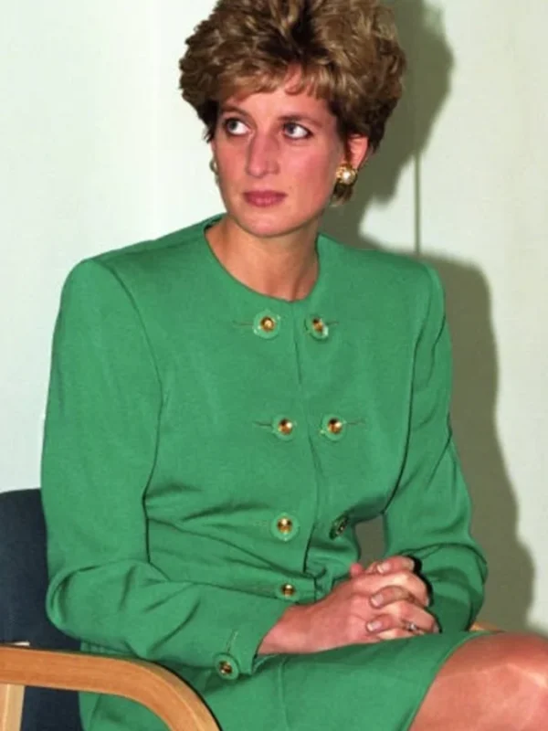 The Crown S05 Princess Diana Green jacket