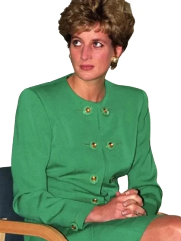 The Crown S05 Princess Diana Green jacket