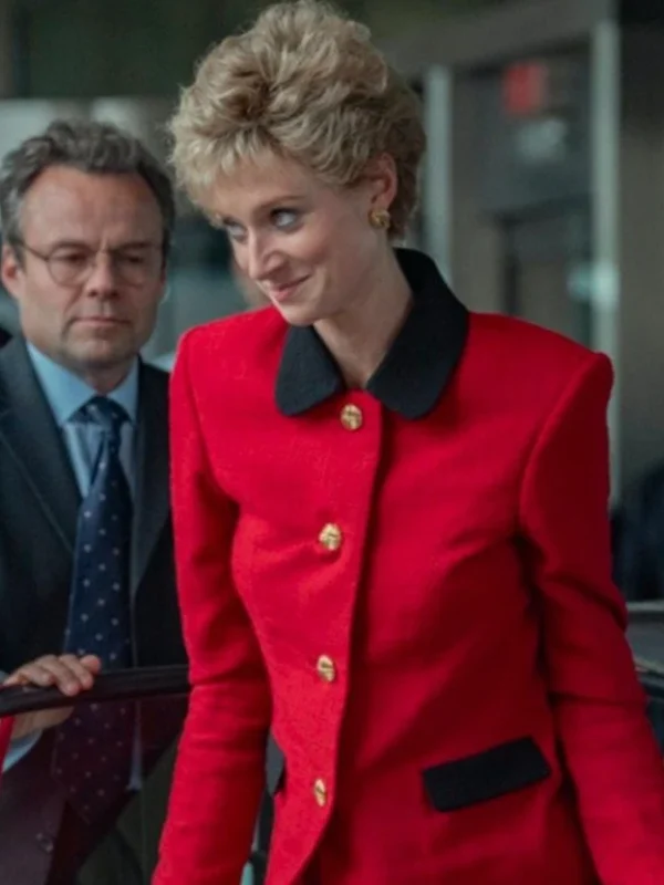 The Crown S05 Princess Diana Trim Coat