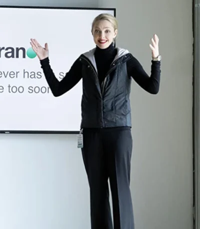 The Dropout S01 Amanda Seyfried Grey Vest