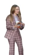 The Dropout S01 Amanda Seyfried Pink Plaid Suit