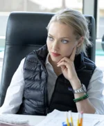 The Dropout S01 Elizabeth Holmes Black Wool Vest