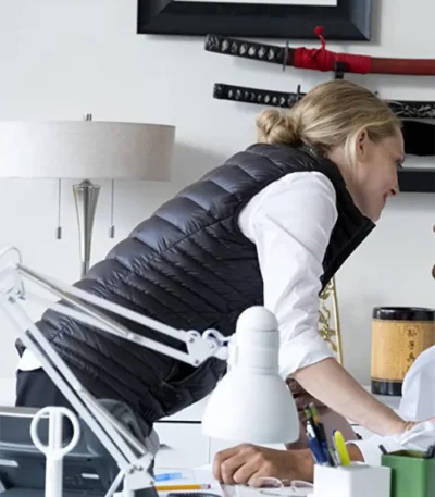 The Dropout S01 Elizabeth Holmes Black Wool Vest