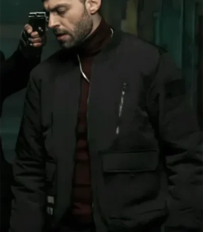 The Equalizer Max Kelso Black Cotton Bomber Jacket