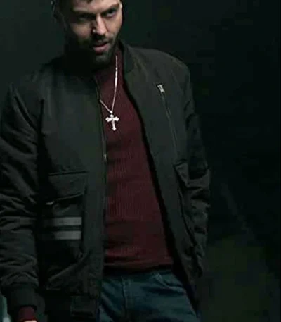 The Equalizer Max Kelso Black Cotton Bomber Jacket