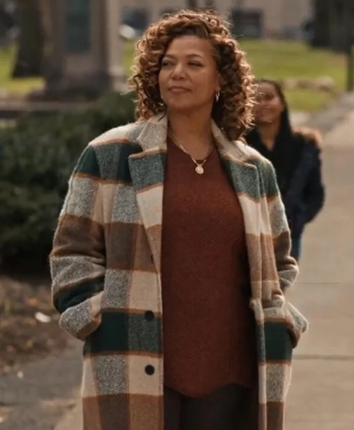 The Equalizer Queen Latifah 2021 Plaid Coat The Equalizer Queen Latifah 2021 Plaid Coat