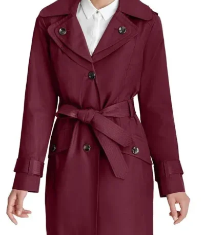 The Equalizer S02 Avery Grafton Maroon Robe Coat