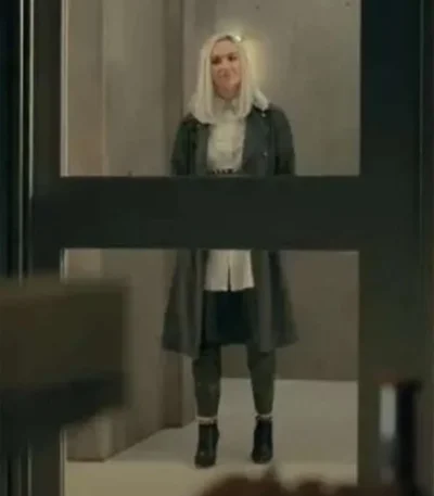 The Fall of the House of Usher Kate Siegel Black Coat