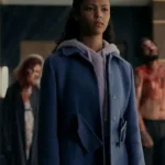 The Fall of the House of Usher Lenore Blue Wool Coat