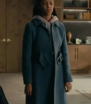 The Fall of the House of Usher Lenore Blue Wool Coat