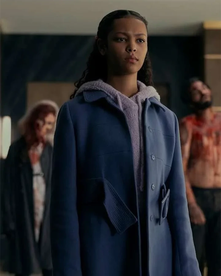 The Fall of the House of Usher Lenore Blue Wool Coat The Fall of the House of Usher Lenore Blue Wool Coat