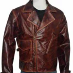 The First Avengers Distressed Real Leather Brown Jacket