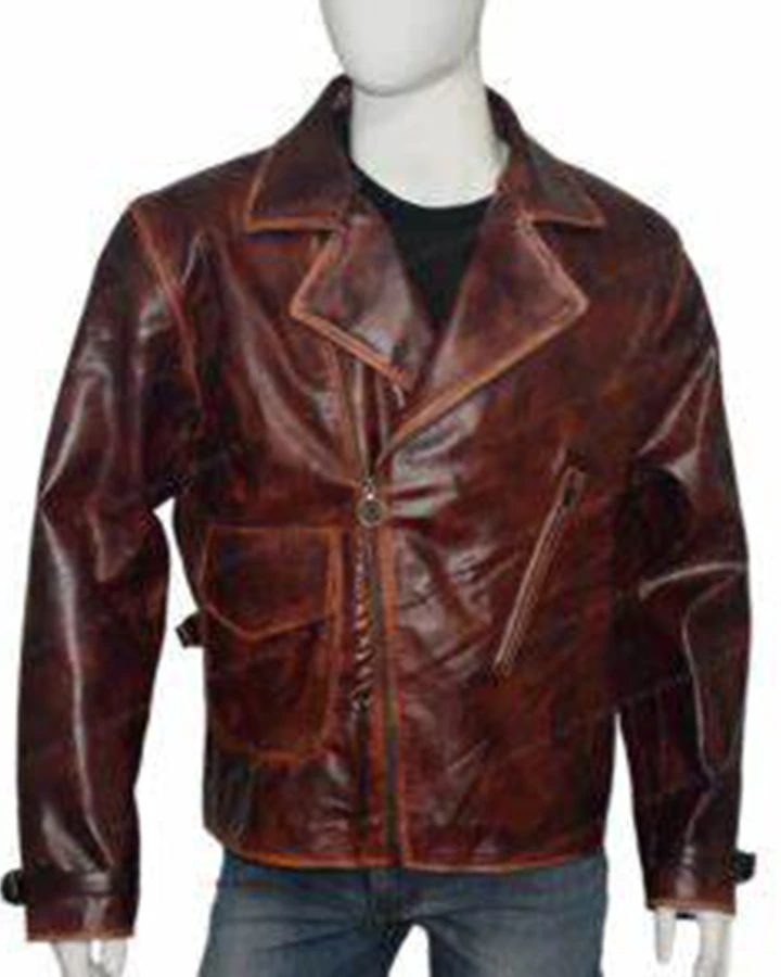 The First Avengers Distressed Real Leather Brown Jacket The First Avengers Distressed Real Leather Brown Jacket