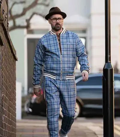 The Gentlemen Coach Sky Blue Checked Tracksuit