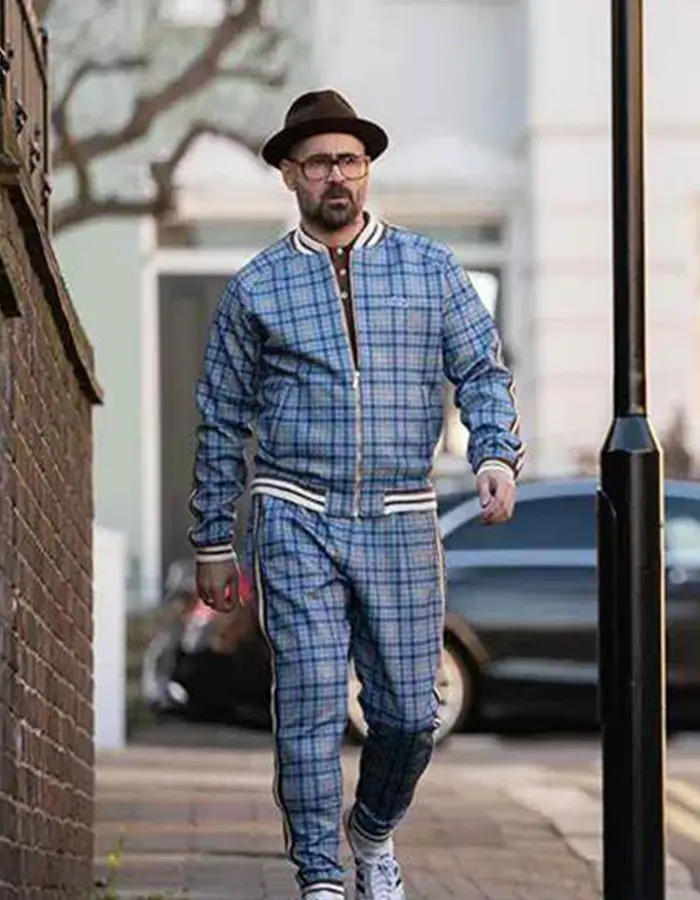 The Gentlemen Coach Sky Blue Checked Tracksuit The Gentlemen Coach Sky Blue Checked Tracksuit