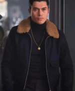 The Gentlemen Dry Eye Black Fur Collar Jacket