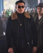 The Gentlemen Dry Eye Black Fur Collar Jacket