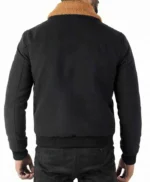 The Gentlemen Dry Eye Black Fur Collar Jacket