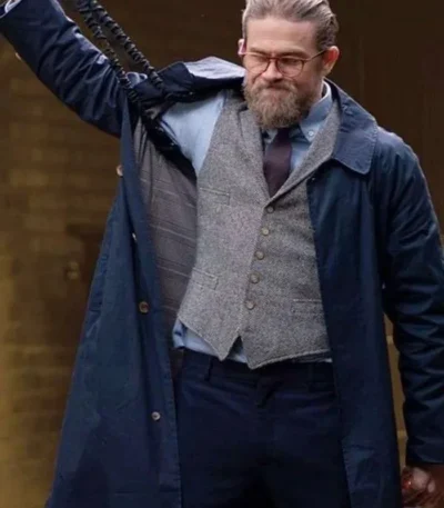 The Gentlemen Ray Black Long Trench Coat