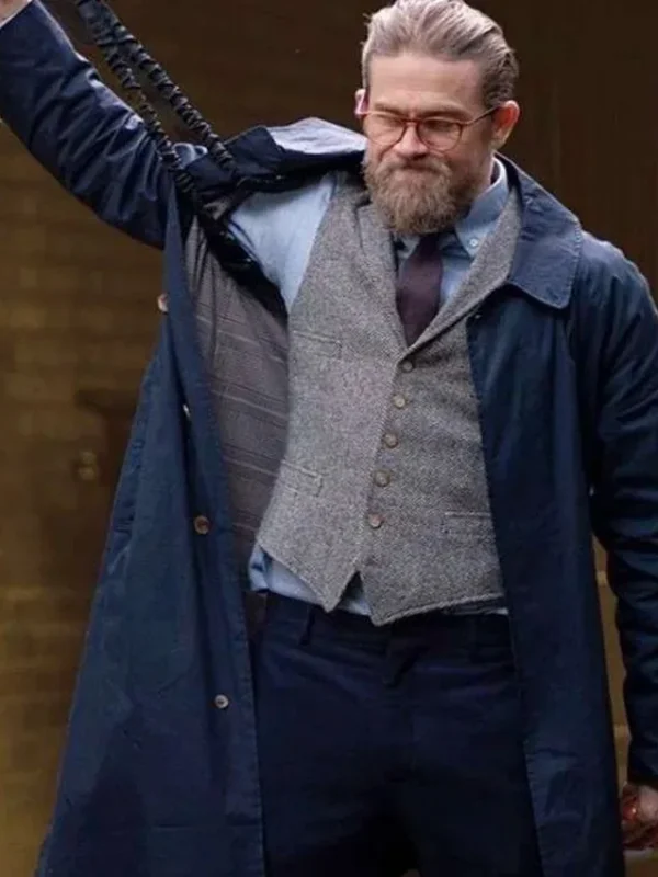 The Gentlemen Ray Black Long Trench Coat