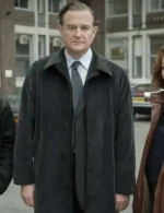 The Gold 2023 Hugh Bonneville Black Trench Coat