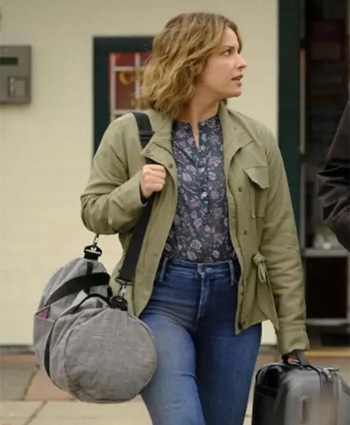 The Good Doctor Lea Dilallo Green Cotton Jacket The Good Doctor Lea Dilallo Green Cotton Jacket