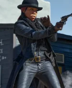 The Harder They Fall 2021 Regina King Black Long Coat