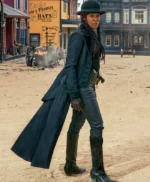 The Harder They Fall 2021 Regina King Black Long Coat