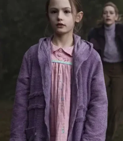 The Haunting of Bly Manor Flora Wingrave Purple Jacket