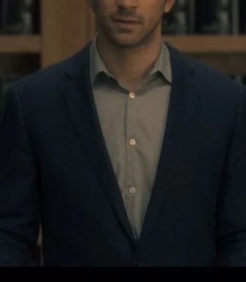 Steven Crain The Haunting of Hill House Navy Blue Blazer Coat