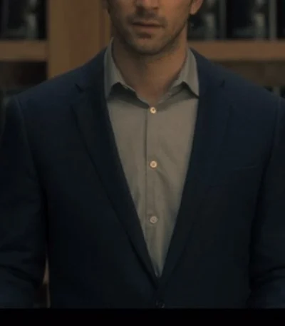 Steven Crain The Haunting of Hill House Navy Blue Blazer Coat