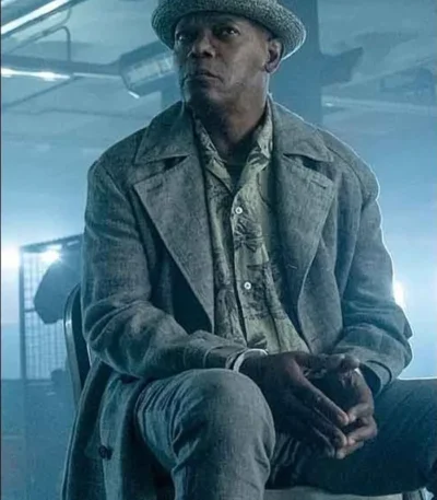 The Hitman’s Wife’s Bodyguard Darius Kincaid Grey Long Coat