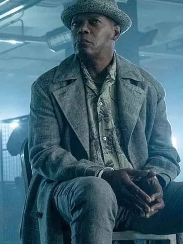 The Hitman’s Wife’s Bodyguard Darius Kincaid Grey Long Coat