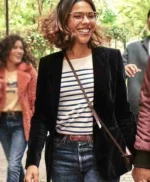 The Hookup Plan Sabrina Ouazani Black Blazer