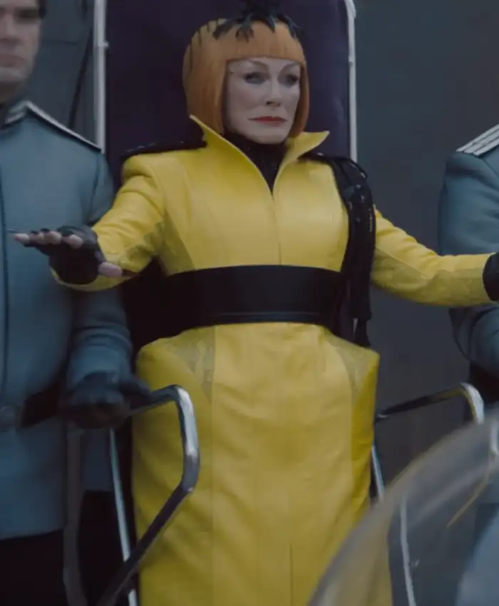 The Hunger Games Sunrise on the Reaping Glenn Close Yellow Coat The Hunger Games Sunrise on the Reaping Glenn Close Yellow Coat