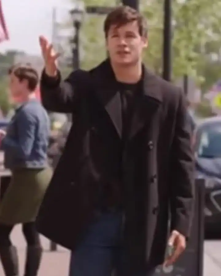 The In Between Kyle Allen Black Pea Coat The In Between Kyle Allen Black Pea Coat