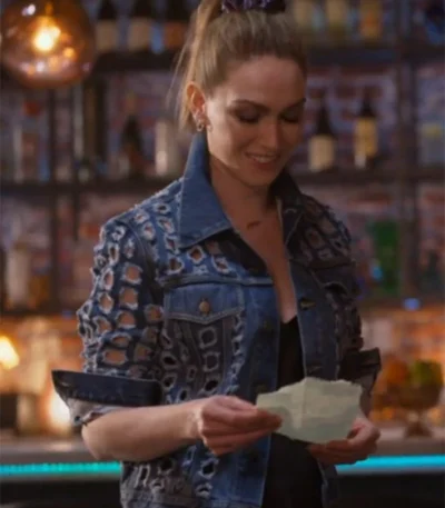The L Word Generation Q S03 Jamie Clayton Cutout Denim Jacket
