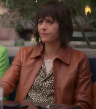 The L Word Generation Q SO2 Katherine Moennig Brown Leather Jacket